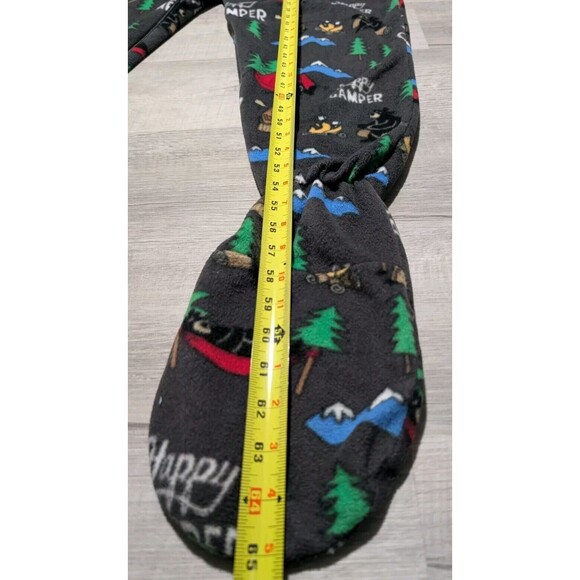 Lazy One Happy Camper Footy Pajamas Zip Up Men's Size Medium w/ Back Rear Flap - Picture 12 of 12